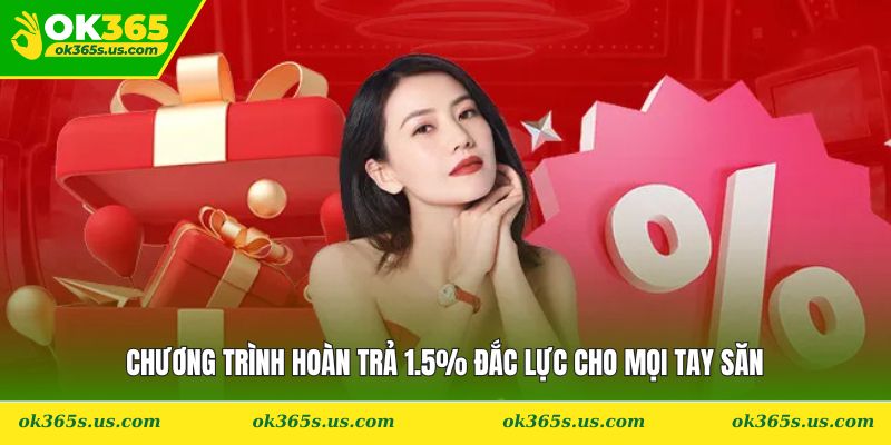 Chương trình hoàn trả 1.5% đắc lực cho mọi tay săn